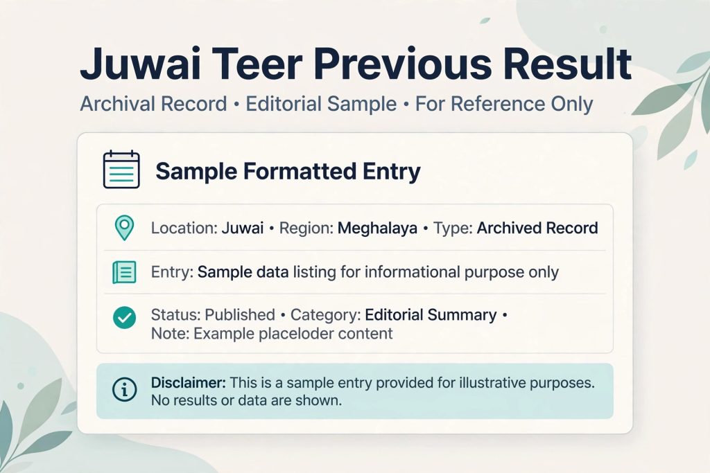 Juwai Teer Previous Result - Format and Reading Guide
