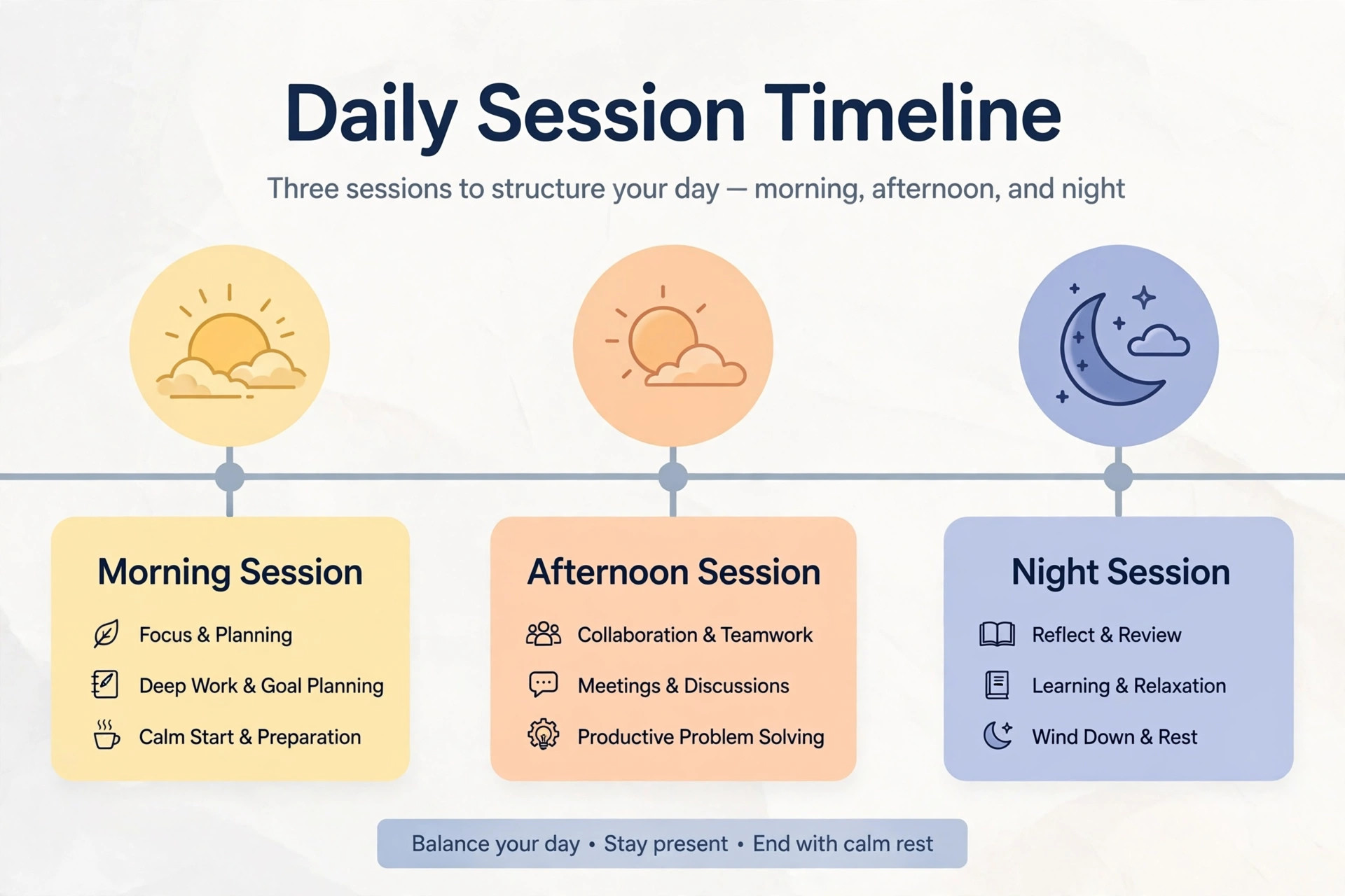 Full daily lineup of teer sessions from morning to night