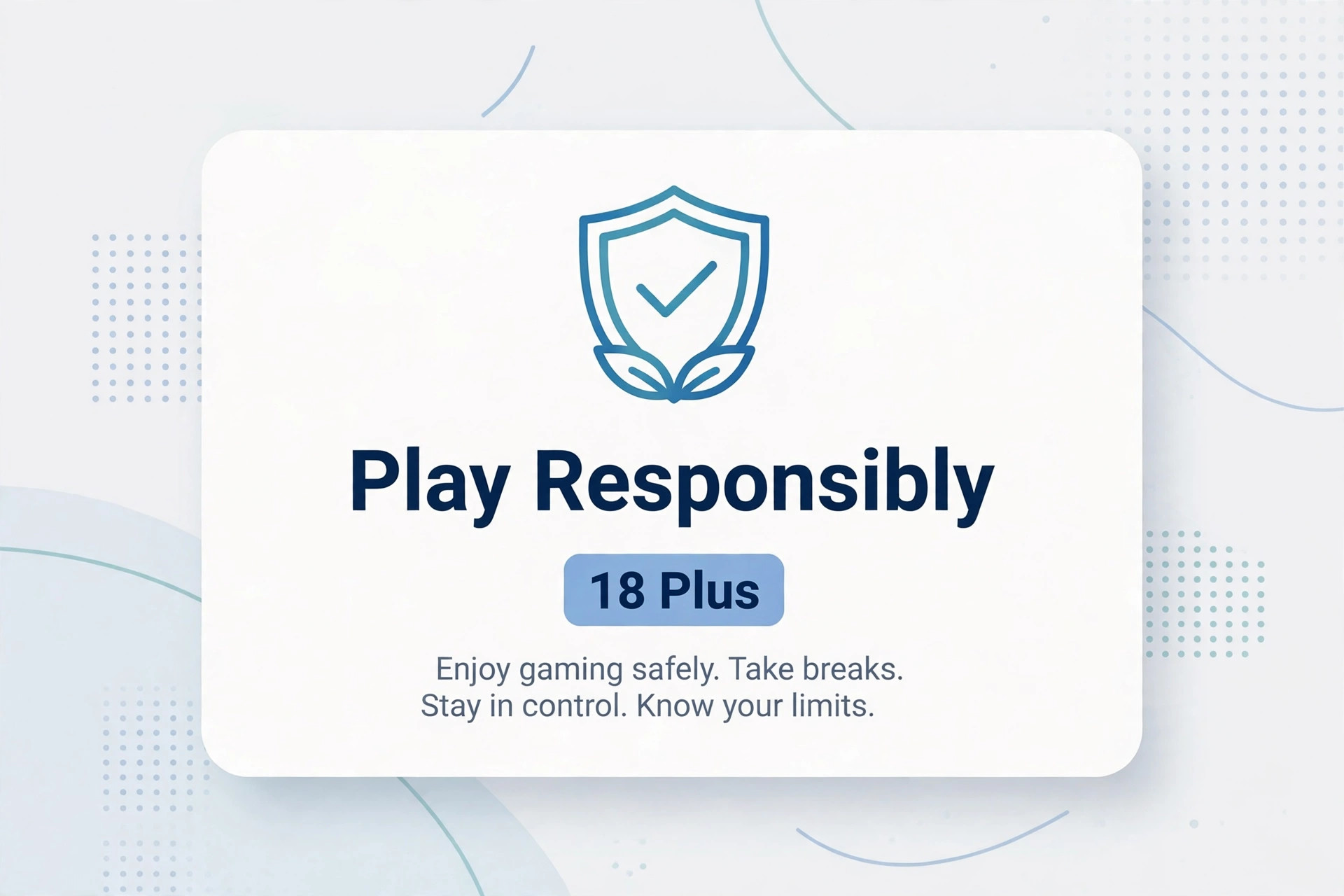 Responsible play reminder that teer is for adults 18 and above only